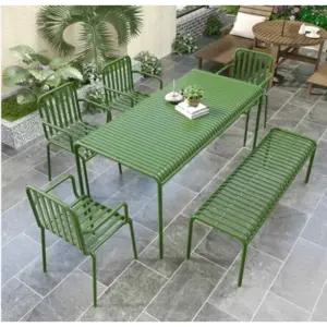 야외용 테이블 철제 의자 야외 테라스 펜션 정원