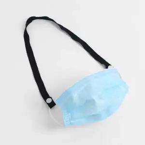 마스크목걸이 분실방지 똑딱이 마스크 스트랩(블랙) 마스크걸이