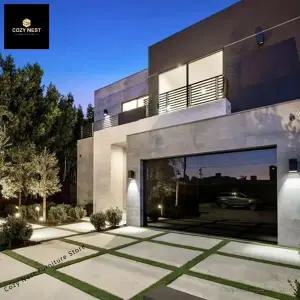 공장 빌라 주거 현대 디자인 외부 문 알루미늄 차고 문 방수 Frameless 유리 차고