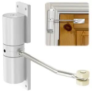 자동 도어 클로저 알루미늄 합금 맥세이프 스프링 도어 클로저 조절 가능 30-40kg 자동 닫힘 힌지