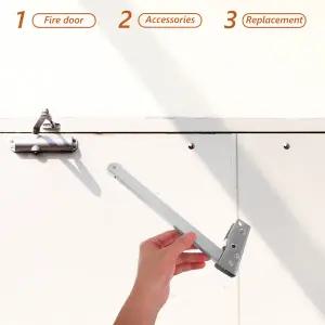 스테인리스 스틸 자동 도어 클로저 방화 등급 중량 맥세이프 스프링 슬로우 클로징 상업용 조절 가능 도어