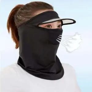 일체형 자외선차단 낚시 골프 농사모자 썬캡 넥쿨러