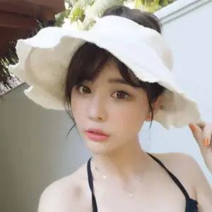 아이보리 린넨 돌돌말이 여름모자 찍찍이 사이즈 조절