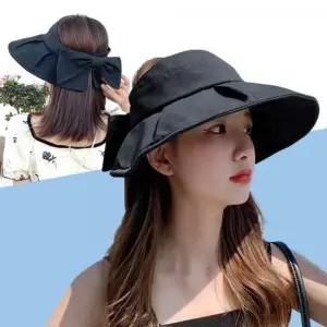 돌돌이 프릴 와이어 썬캡 여름 바캉스 와이드 챙 모자