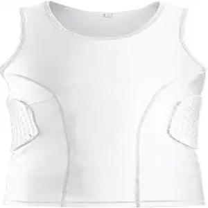 패드가 있는 남성 패딩 축구 셔츠 가슴 갈비뼈 보호 심장 보호대 스턴룸 프로텍션 야구 농구용