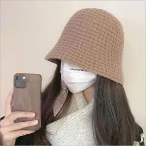 니트 버킷햇 패턴 벙거지 겨울 와플 모자 4컬러 가을 여자