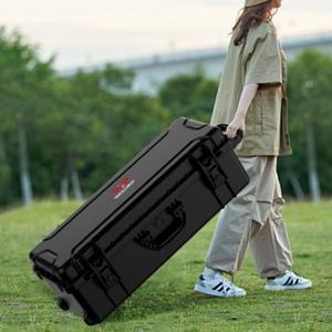 야외 엔지니어링 플라스틱 도구 케이스 긴 스트립  조명 홀더 보관 상자 바퀴 장비 보호