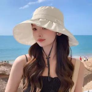 캐주얼 모던 와이드챙 여자 벙거지 모자 버킷햇