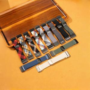 20 22 26mm 탄성 퀵핏 나일론 스트랩 엔듀로 2 손목밴드 가민 호환 페닉스5 플러스 6 6X프로 7 팔찌 타크틱