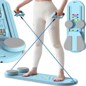 필라테스 보드 및 리포머 기계 세트 - 접이식 가정용 장비 6-in-1 다기능 슬라이딩 휴대용 운동 2025 프로