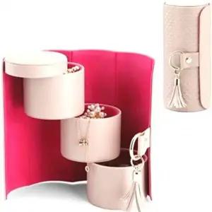 [하프클럽/]3단 트렌드 올 휴대용 액세서리 수납함 보석함 여행