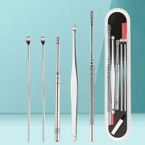 귀이개 5종 세트스테인리스 귀지제거 귀청소 귀파개