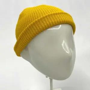 남녀공용 숏비니 와치캡 니트모자 머스타드 대머리 레옹