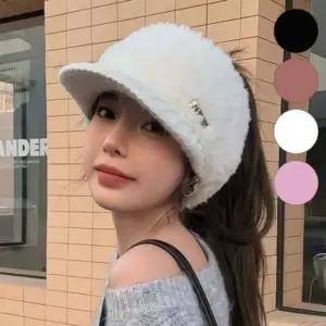 클레어 겨울 윈터 썬캡 니트 따뜻 골프 여성모자 털비