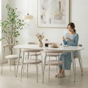 모리나 포세린 세라믹 6인용 식탁세트 베리의자6)