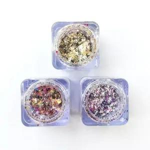 글리터네일 파우더 3색 셀프네일 아트용품 네일장식 (WFKBJI9)
