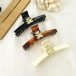 곰돌이 집게핀 캐릭터 악세서리 귀여운 헤어핀 스타일 (WFKBOGQ)