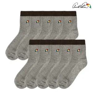 [아놀드파마]아놀드파마 여성 중목양말 갑종 골지 숙녀 양말 회색 10족 세트 국산 선물