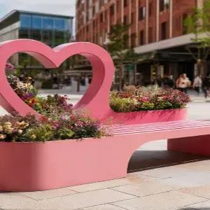 하트 벤치 의자 조경 포토존 공원 매장 카페 펜션