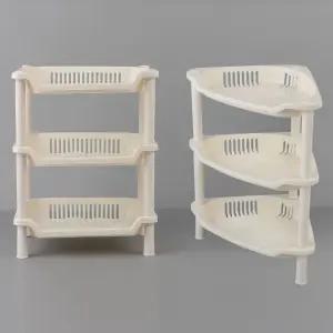 코너형 주방 수납선반 3단 조립식 양념 보관 선반 (WFKBDEE)