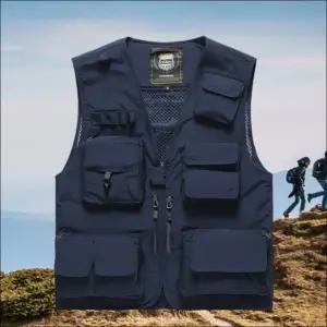 남녀공용 다포켓 조끼 레저 낚시 등산 배달 작업용 멀티 (WFKB9X6)