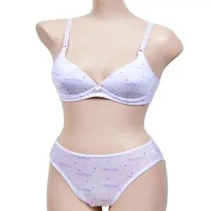 [하프클럽/]하트 물결패턴 주니어 브라팬티세트 A컵 3단계 패턴 속옷