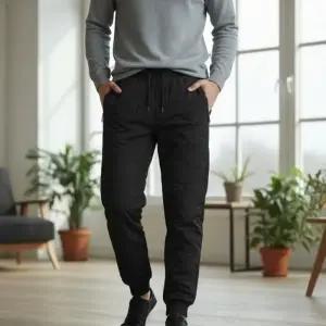 리부 기모바지 작업복바지 작업바지 겨울바지 방한바지 남자겨울바지 기모조거팬츠편한바지 블랙 L