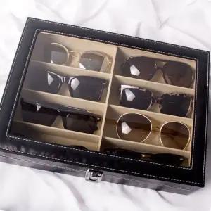 [하프클럽/]수집용보관함 악세사리 엔틱 8개칸 유리커버 안경수집함