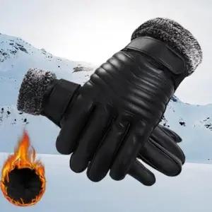 핸드폰 터치 핸드 글러브 세련되고 고급스러운 보온성이 뛰어는 겨울 필수 방한 남성 가죽장갑