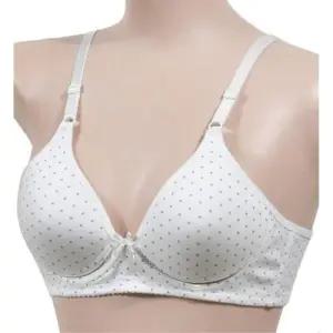 심플한 도트패턴 베이직 노와이어 A컵 브라 WFIPUAN