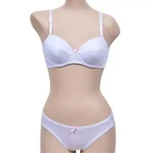 청량한 화이트 주니어 와이어 브라팬티세트 WFIPU5S