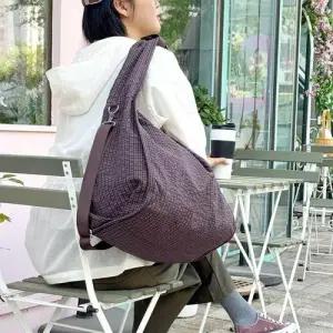 여행용 기저귀 가방 빅 체크 숄더 크로스백 WFJ659W