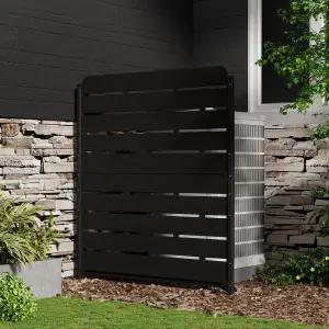 ZZM 블랙 프라이버시 펜스 패널(1 패널) 외부 장식용 에어컨 쓰레기통 풀 장비 인클로저 뒷마당 스크린