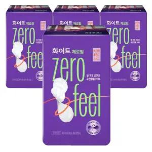화이트 제로필 날개형생리대 특대형 15Px4팩