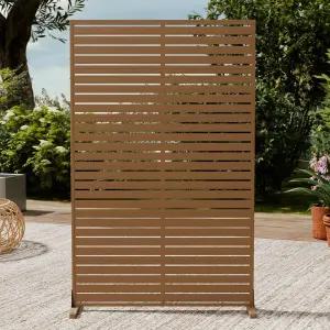 Trygoal 스탠드형 프라이버시 울타리 스크린 6패널 72인치 높이x47인치 너비 HDPE 장식 패널 (강철 폴 및