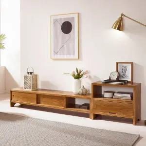 소나무 미닫이 TV대 2pc 거실장