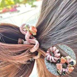 고정 꽈배기 포니테일 머리끈 탄력적 헤어밴드 패션