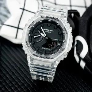 [지샥]지얄오크 스켈레톤 투명 남성 스포츠 방수 전자 패션시계