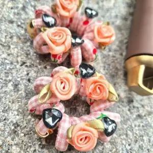 머리끈 핸드메이드 스프링 플라워 고무줄 욕실 머리