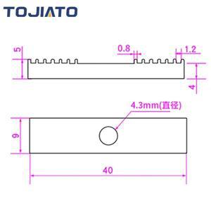 호환 1-10pcs Reprap DIY GT2 타이밍 벨트 고정 조각 알루미늄 합금 치아 2mm 클램프 클립 CNC 9x40mm 3D