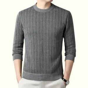 남성 간절기 스웨터 따뜻한 데일리 기모 긴팔 니트