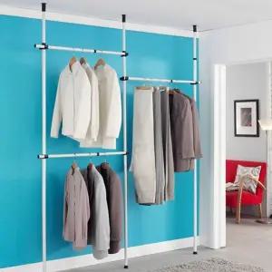 [하프클럽/]공간활용행거 옷방꾸미기 옷걸이대 시스템헹거 메탈옷걸이 3단