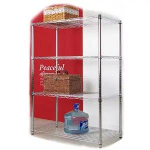 [하프클럽/]북선반 스퀘어 진열대 앵글선반 창고렉 4단/1200