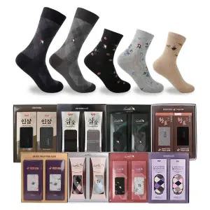 [제이케이유통]2족 명절 국산 아놀드파마 남성 여성 정장 중목 장목 양말선물세트