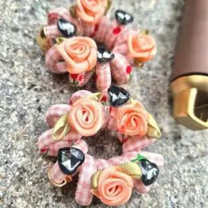 [콩심팥심]머리끈 핸드메이드 스프링 플라워 고무줄 욕실 머리