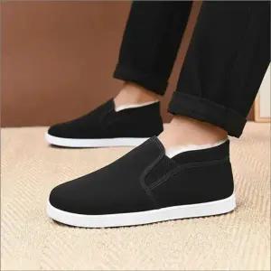 남성 겨울 기모안감 털신발 밴딩 스니커즈 캐주얼 단화