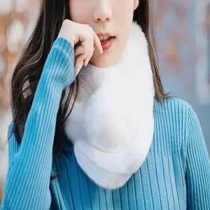 5컬러 여성 베이직 겨울 등산 스키 여행 방울 자석 퍼목도리