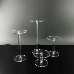 정리된 아크릴 피규어 스탠드 원형 거치대 투명 진열대 10단 지름5cm