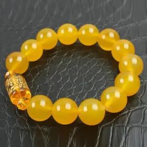 황마노 원석팔찌 옥팔찌 재물부 금전운 천연석핸드메이드 행운 커플팔찌 SL009