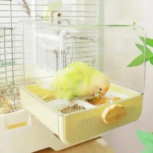 케이지용 행잉 버드 배스 매트와 볼 3in1 피더 네스트 소형 및 중형 조류 잉꼬 버지 핀치 코카티엘